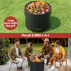 Portable Deep Bowl Outdoor Fire Pit BBQ