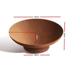 Rustic 70cm Cast Iron Fire Pit Bowl