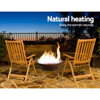 Rustic 70cm Cast Iron Fire Pit Bowl