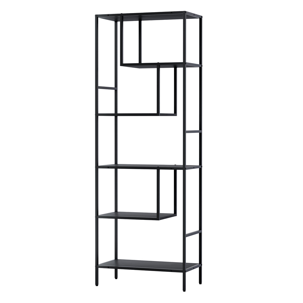 Artiss Rhys 5-Tier Black Bookshelf