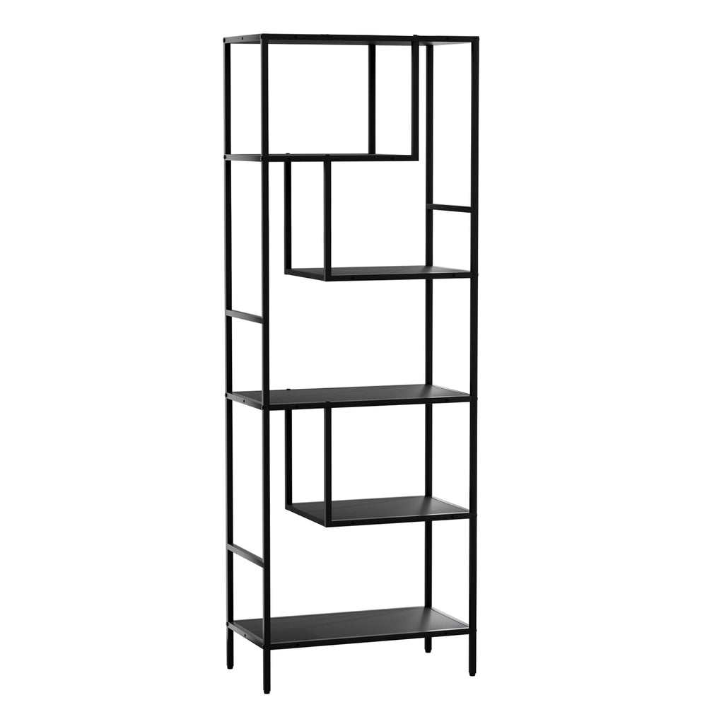 Artiss Rhys 5-Tier Black Bookshelf
