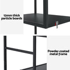 Artiss Rhys 5-Tier Black Bookshelf