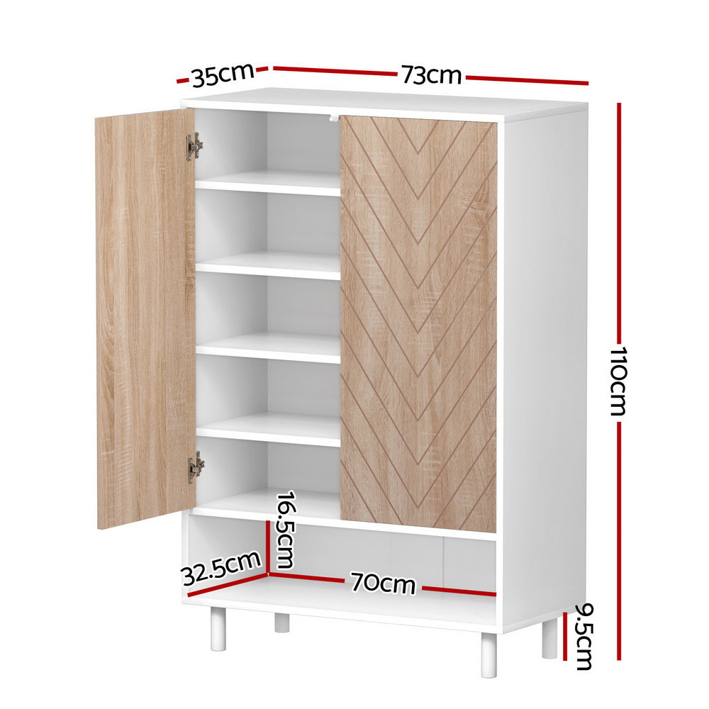 Modern 24-Pair Shoe Rack Cabinet