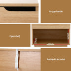 Artiss Bedside Table 1 Drawer 1 Shelf Nightstand Pine