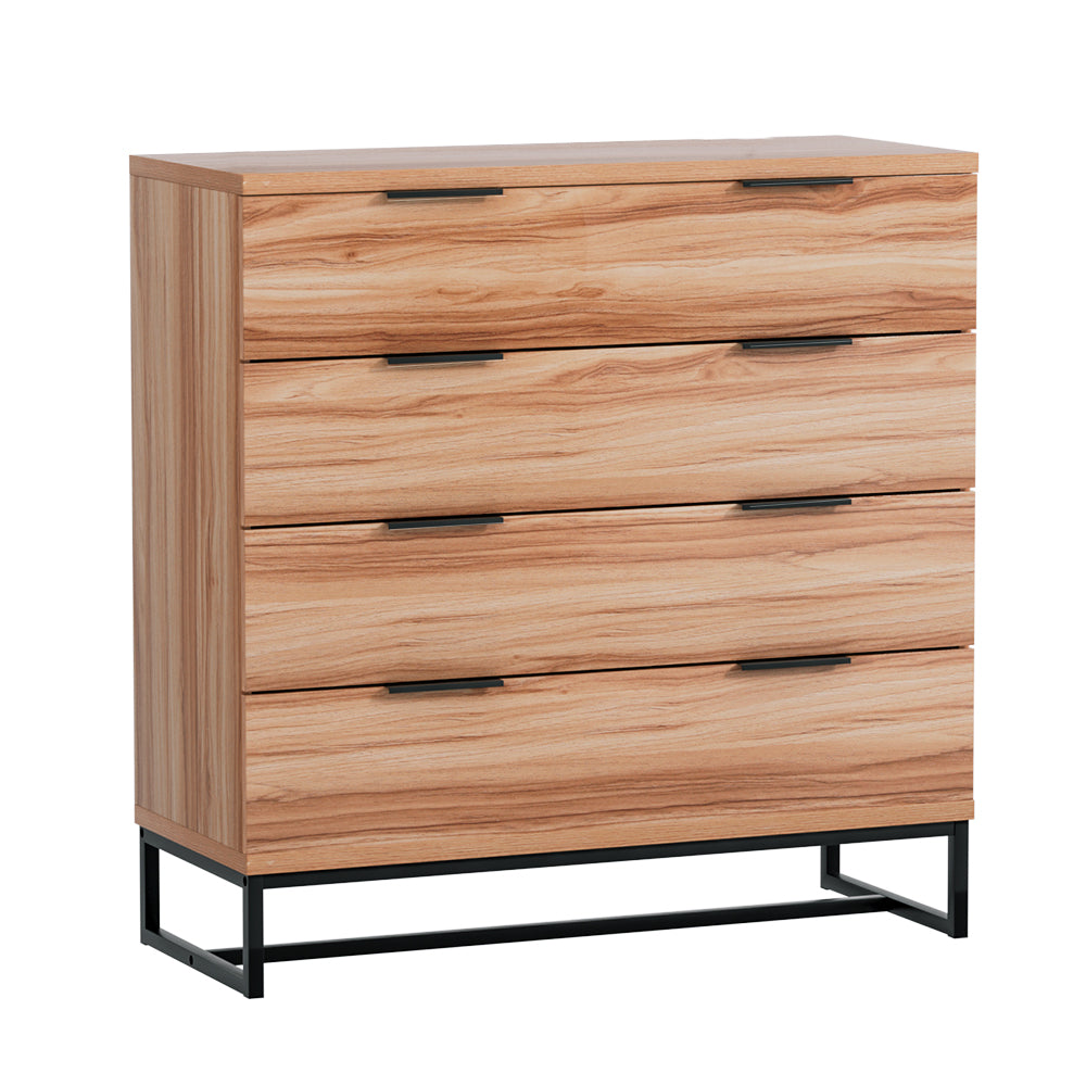 Elegant Rust Oak Chest of Drawers