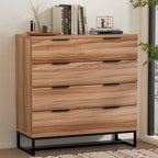 Elegant Rust Oak Chest of Drawers