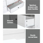 Modern 6-Drawer Chest - White Finish