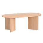 Artiss Alva 110CM Pine Oval Coffee Table