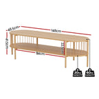 Artiss 148cm Pine TV Unit with Storage