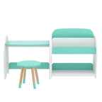 Keezi Kids Bookshelf 2 In 1 Table Chair Set Bookcase Toys Shelves Children Organiser