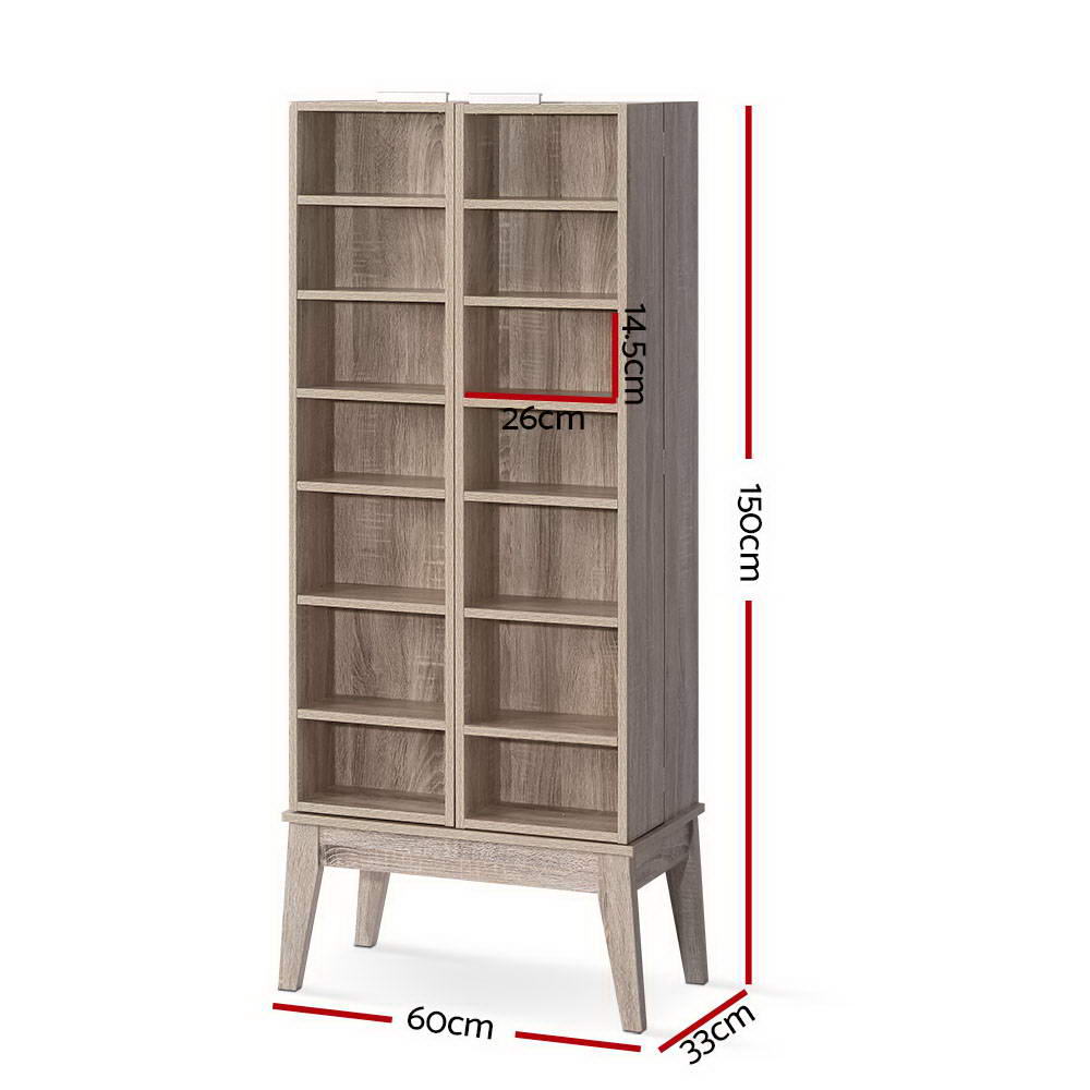 Artiss BERG Oak Multimedia Storage Rack