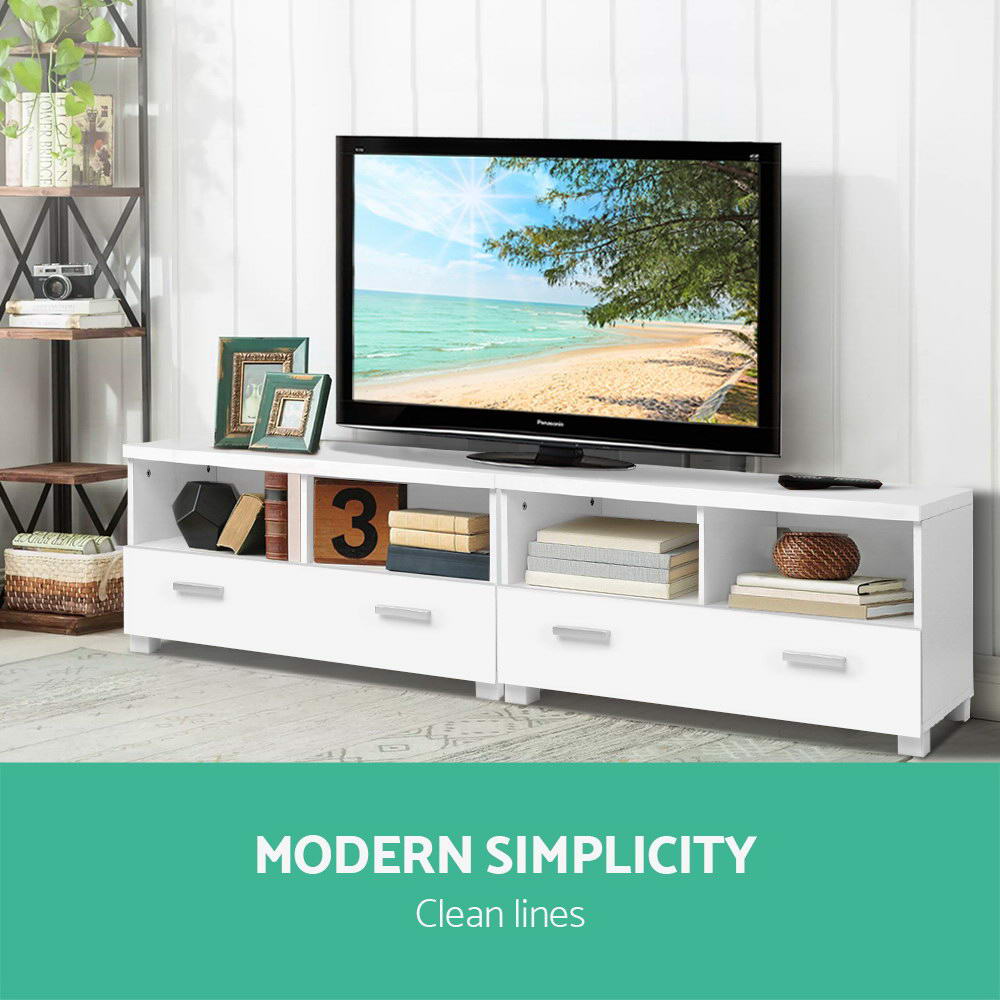 Artiss 180cm White TV Cabinet Entertainment Unit