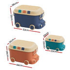 Keezi Car Toy Storage Box Set 3PCS