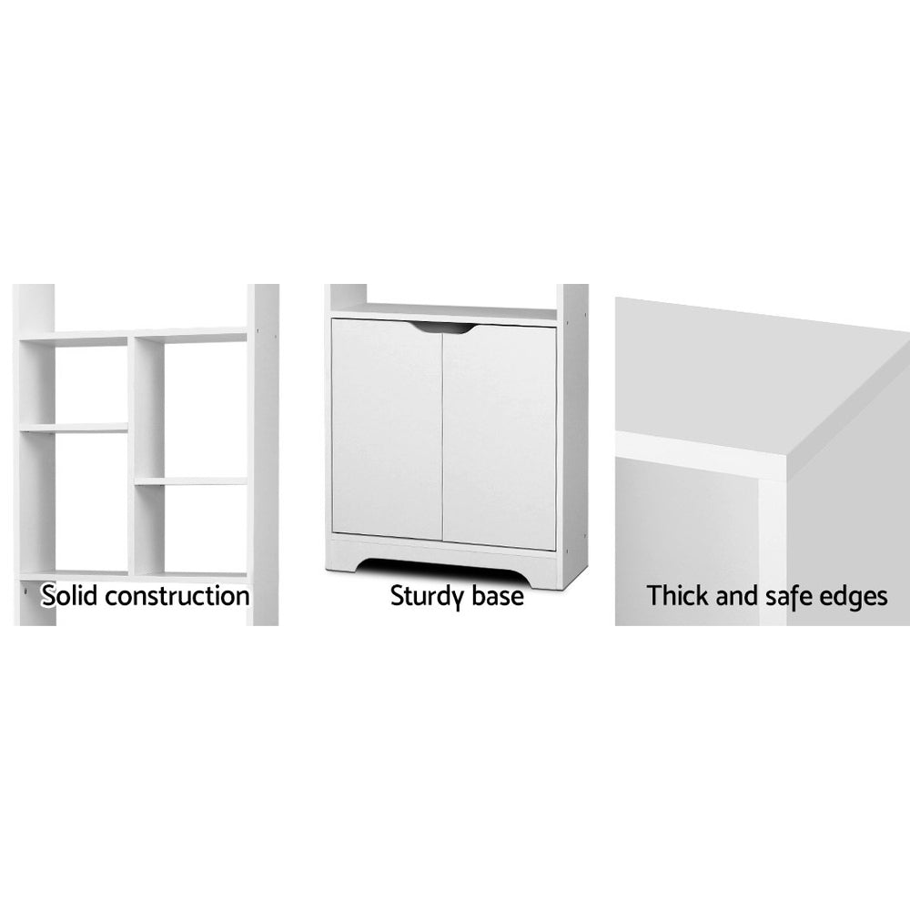 Artiss GINA White Bookshelf with Cabinet