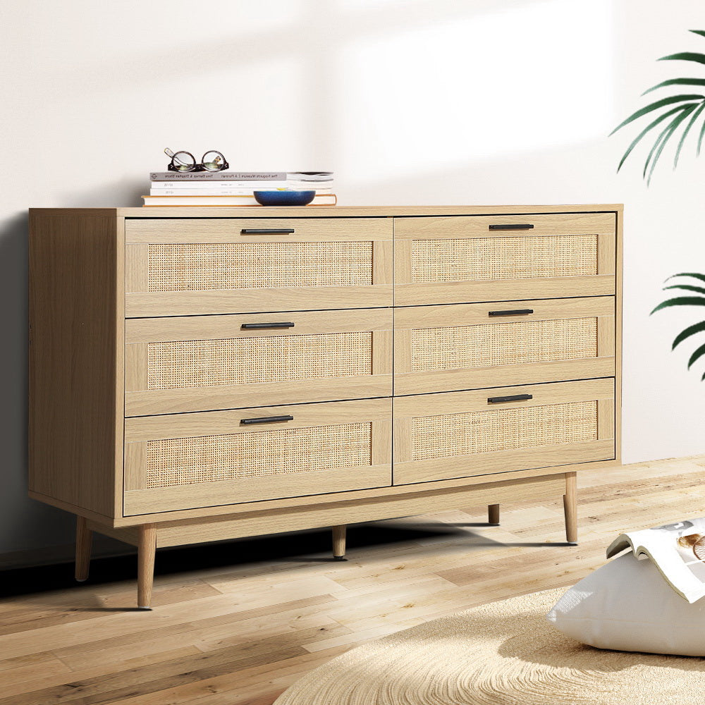 Modern Oak 6-Drawer Chest of Drawers