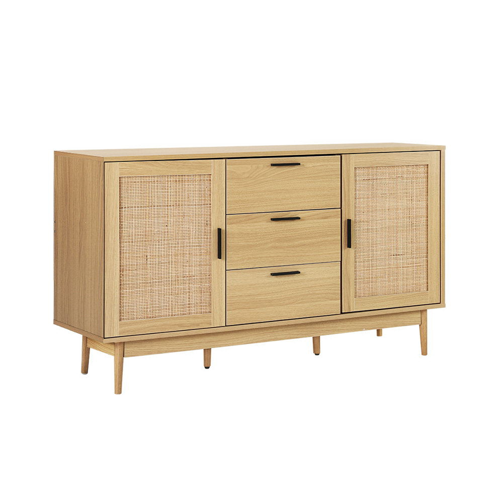 Artiss BRIONY Oak Rattan Buffet Sideboard