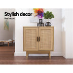 Artiss Briony Oak Rattan Buffet Sideboard