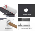 Scandinavian Tallboy Chest of Drawers - White