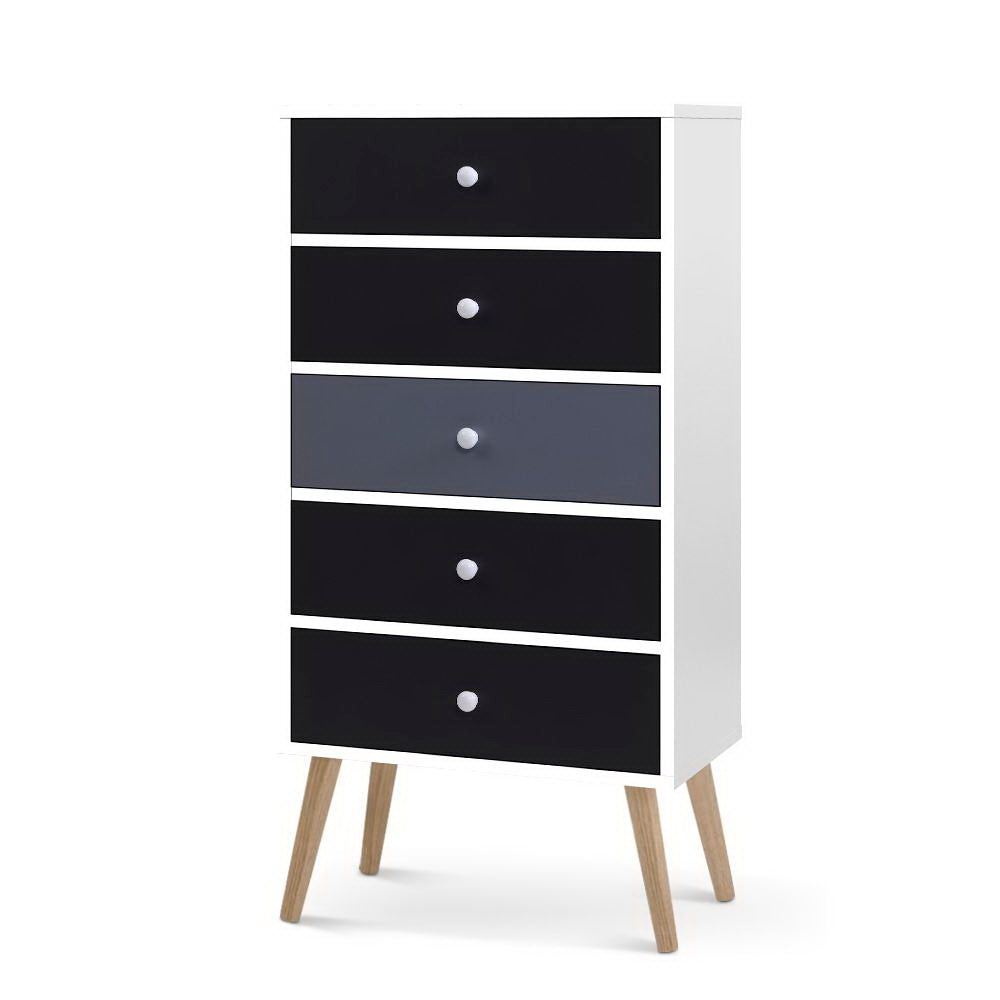 Scandinavian Tallboy Chest of Drawers - White