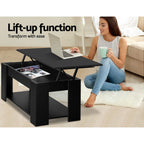 Artiss Black Lift-Top Coffee Table