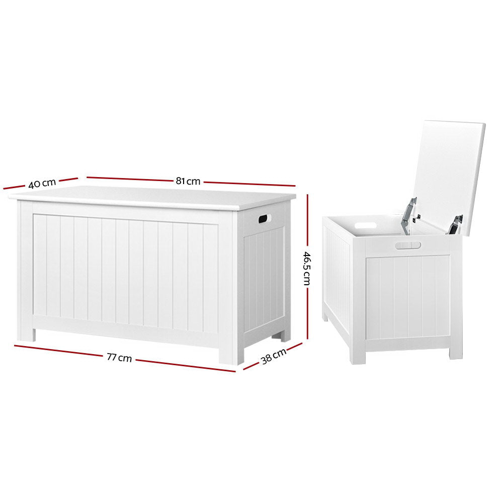 Keezi Kids White Toy Box Chest Storage