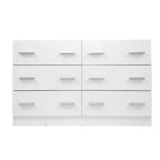 Contemporary 6-Drawer White Chest of Drawers