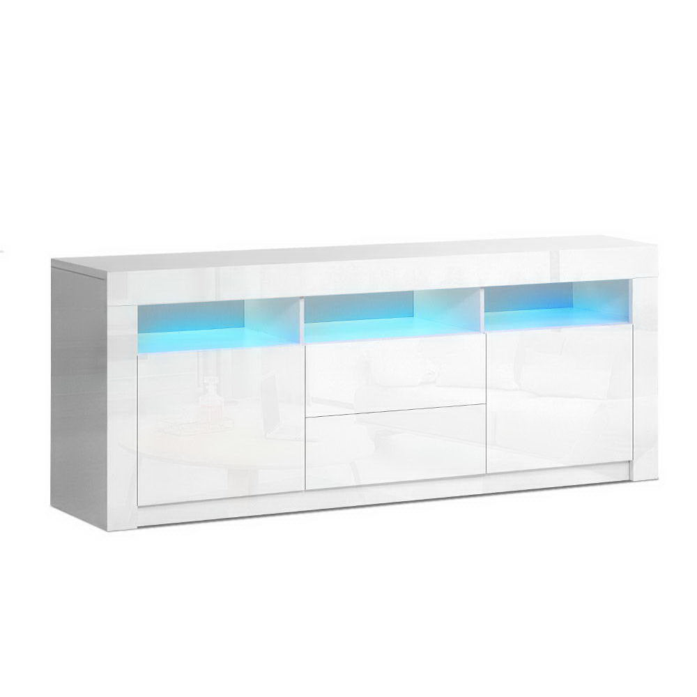 Artiss 160cm White LED Entertainment Unit