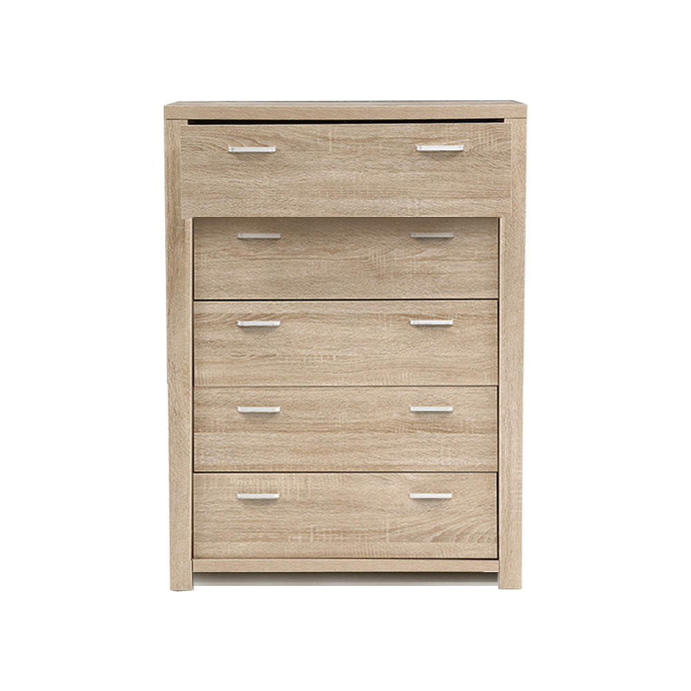 Elegant 5-Drawer Tallboy Chest of Drawers