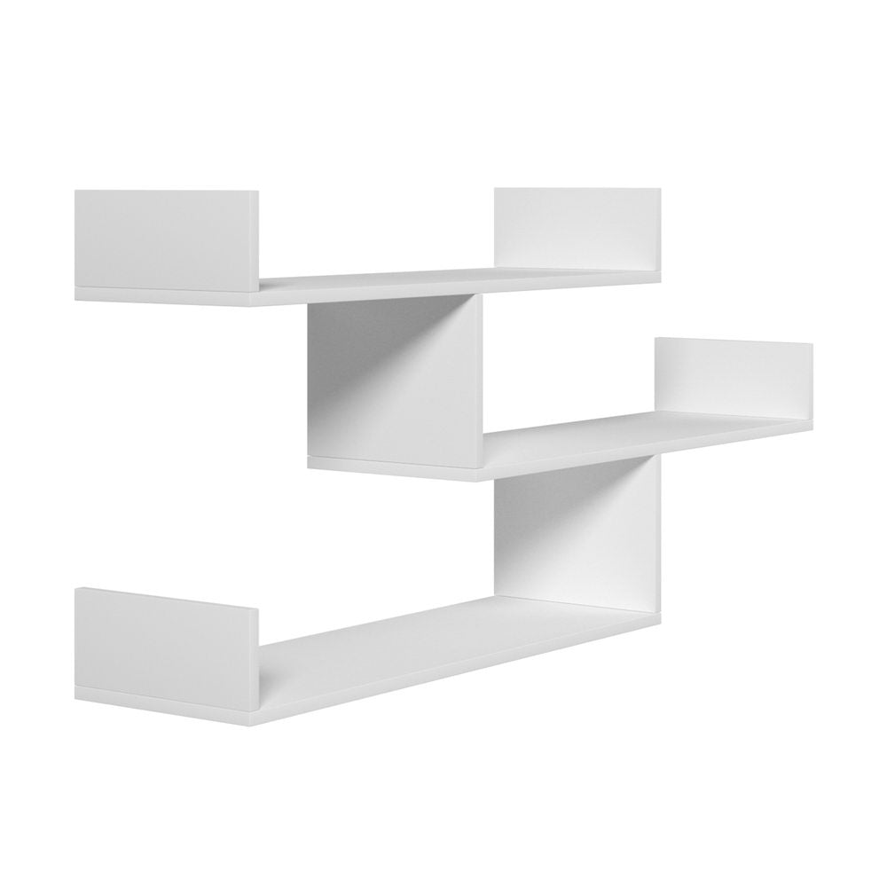 Artiss 3-Tier Floating Wall Shelf - White