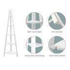 Artiss 5-Tier Corner Bookshelf - CANE White