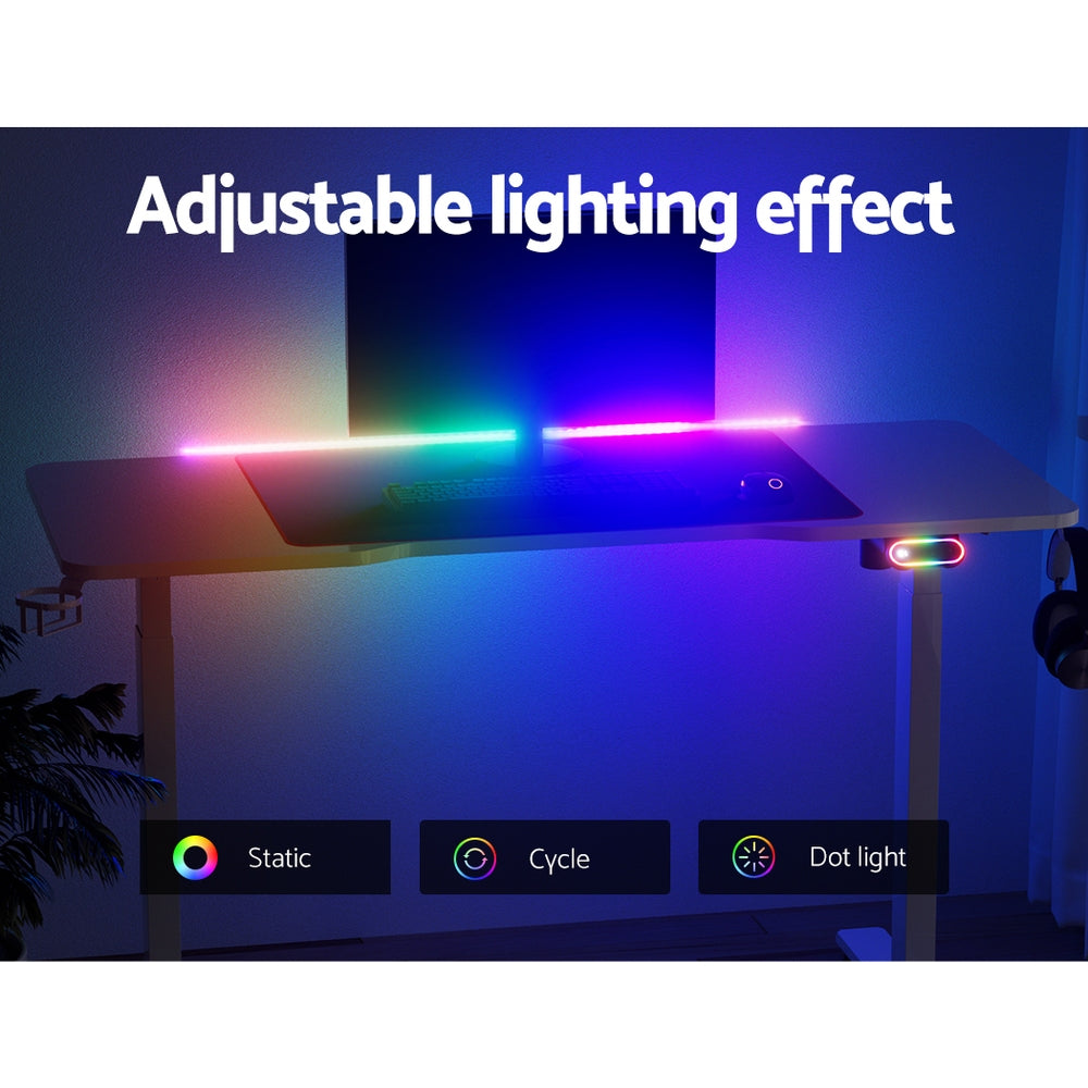 Artiss Motorised Gaming Desk with RGB Lighting