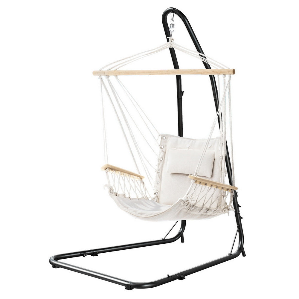 Gardeon Hammock Chair with Heavy Duty Steel Stand