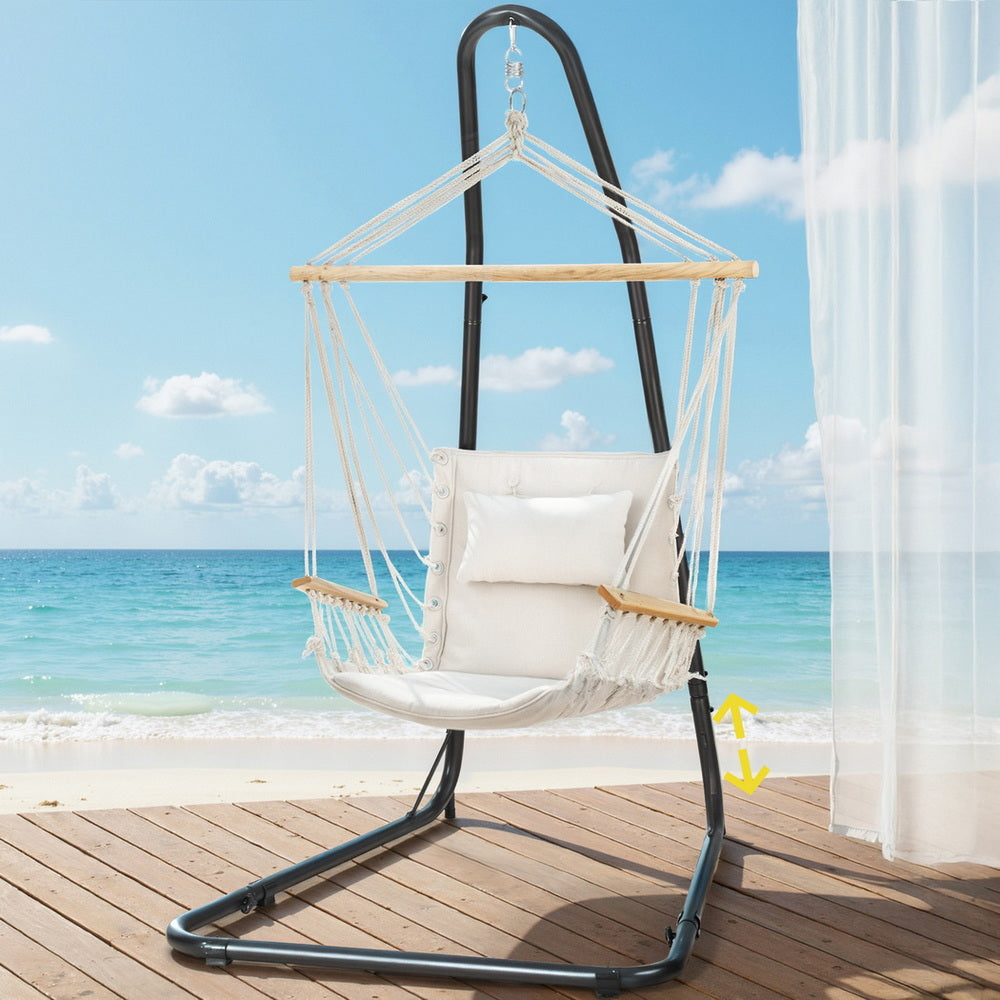 Gardeon Hammock Chair with Heavy Duty Steel Stand