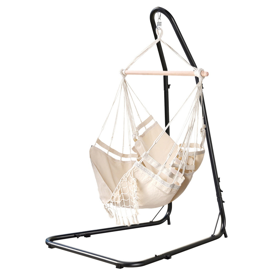 Gardeon Hammock Hanging Chair with Steel Stand
