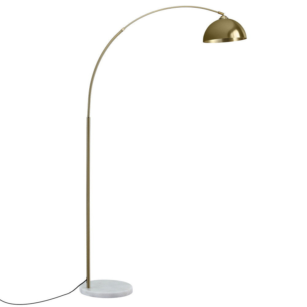 Modern Arched Floor Lamp with Marble Base