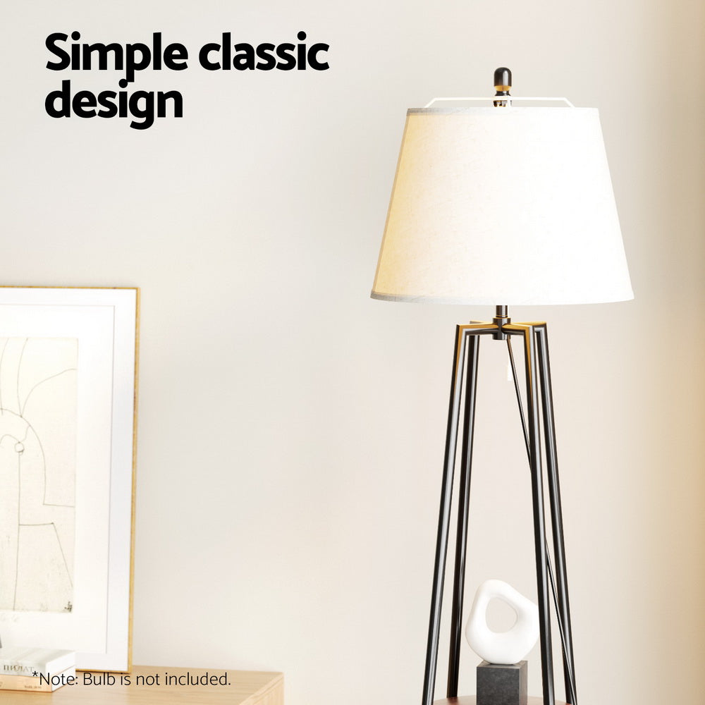 Elegant 2-Tier LED Floor Lamp with Storage