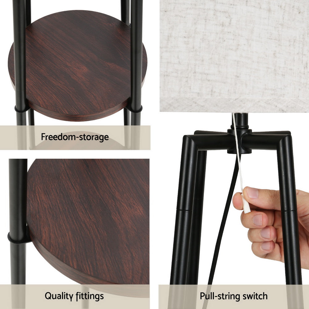 Elegant 2-Tier LED Floor Lamp with Storage