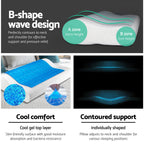 Giselle Bedding Cool Gel Contour Pillows Twin Pack