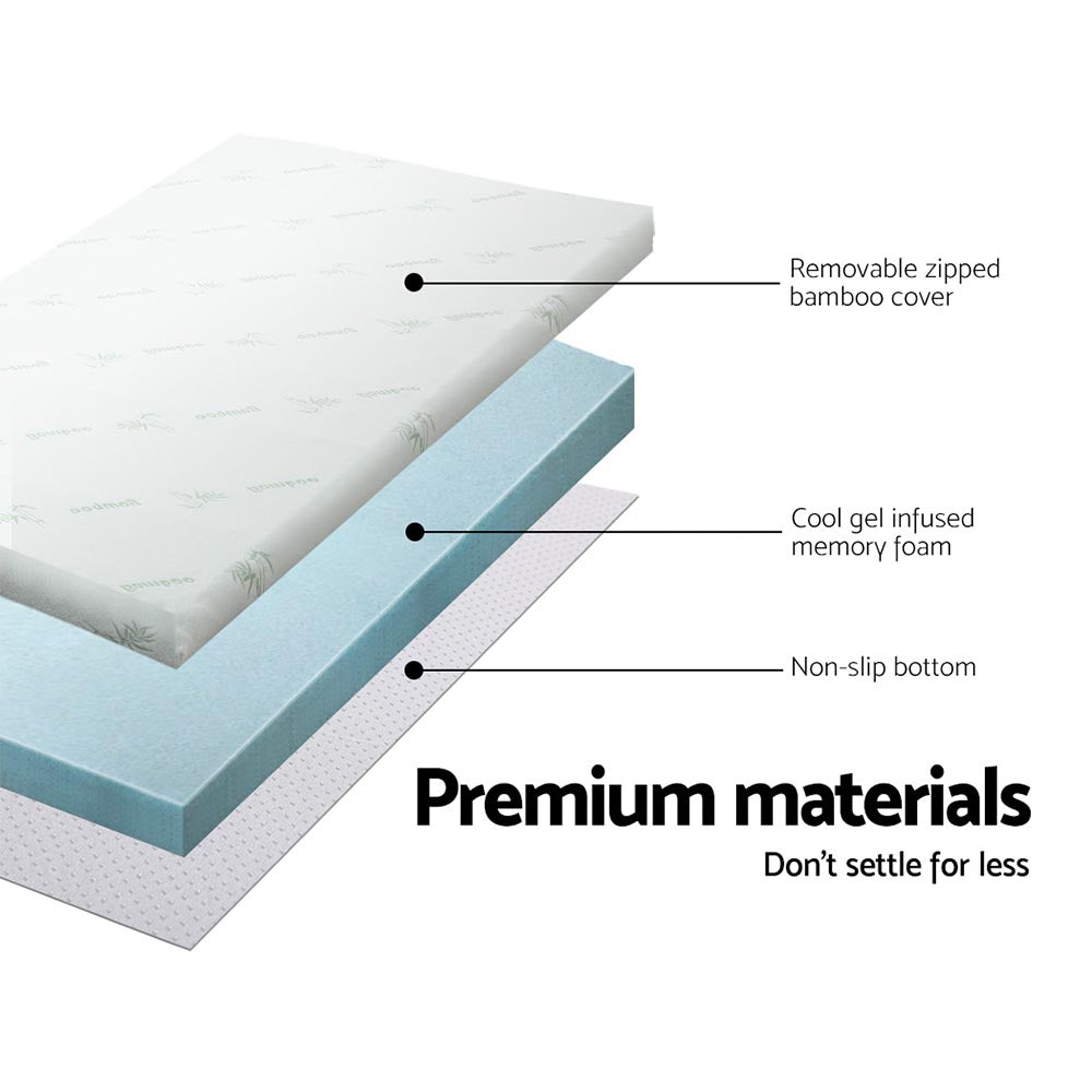 Giselle Bedding Cool Gel Memory Foam Topper