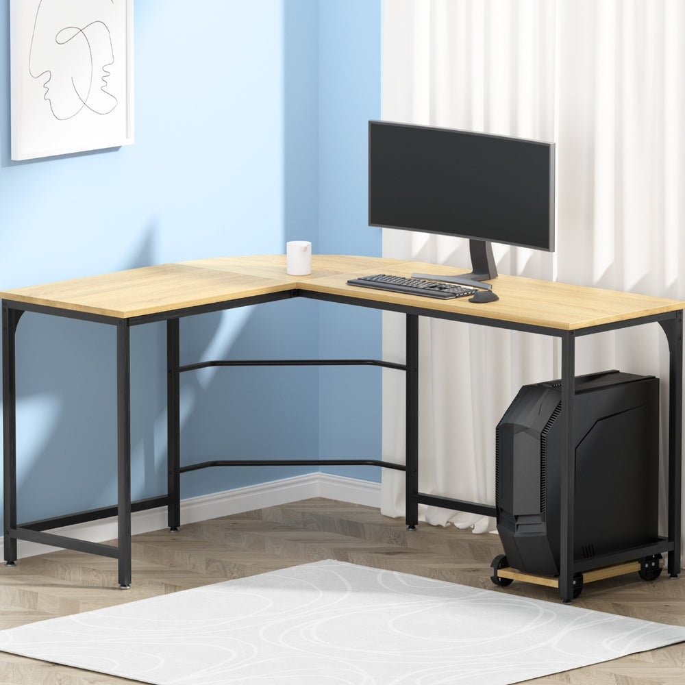 Artiss L-Shape Computer Desk with CPU Stand