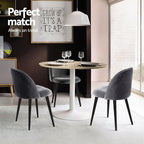 Velvet Curved Dining Chairs Set of 4