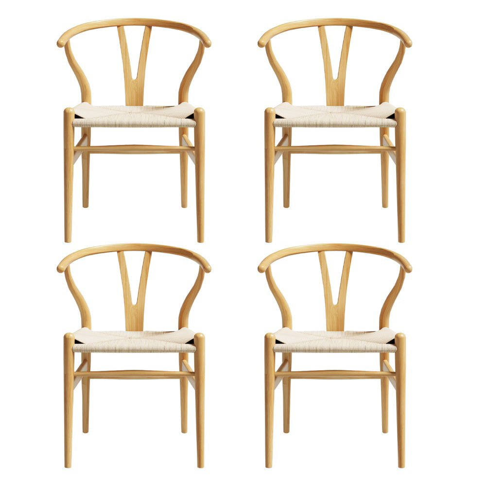 Elegant Wishbone Backrest Dining Chair Set