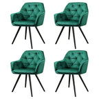 Velvet Diamond Tufted Dining Chair Set of 4
