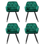 Velvet Diamond Tufted Dining Chair Set of 4