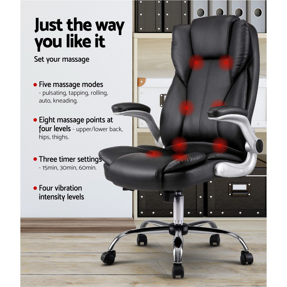 Artiss 8 Point PU Leather Massage Office Chair