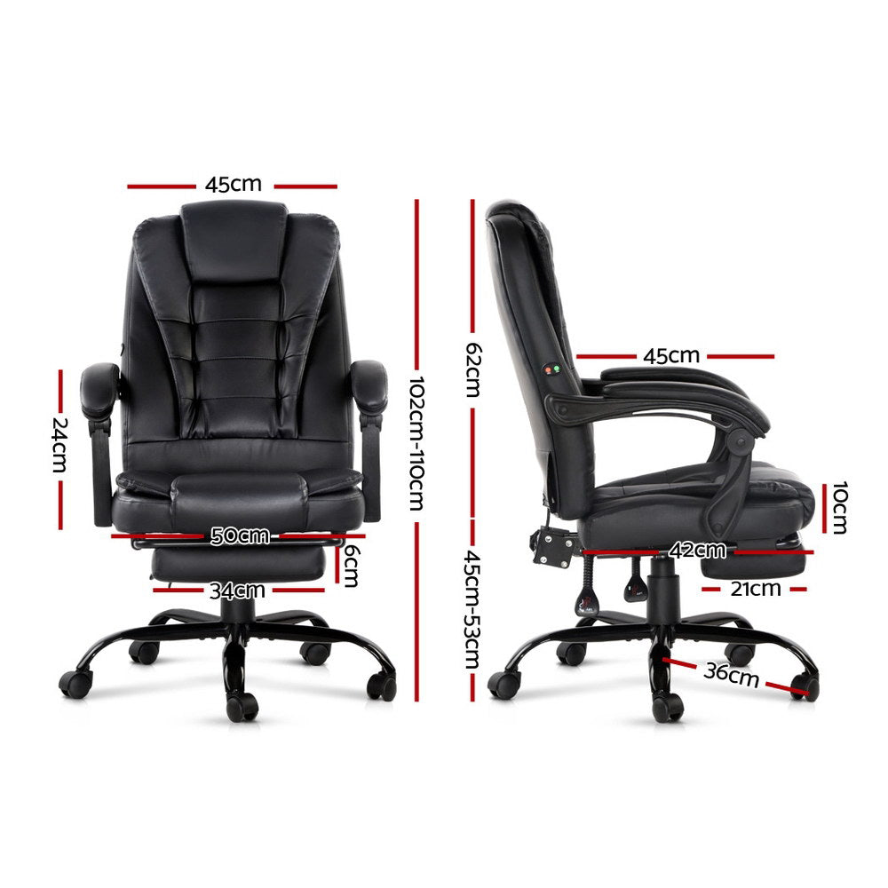 Artiss Ergonomic Massage Office Chair with Footrest