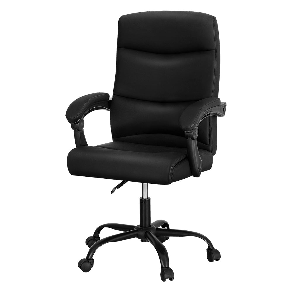 Artiss Premium Massage Office Chair - Black Enhance your workday with comfort.