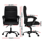 Artiss Premium Massage Office Chair - Black Enhance your workday with comfort.