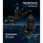 Artiss Black Massage Gaming Office Chair