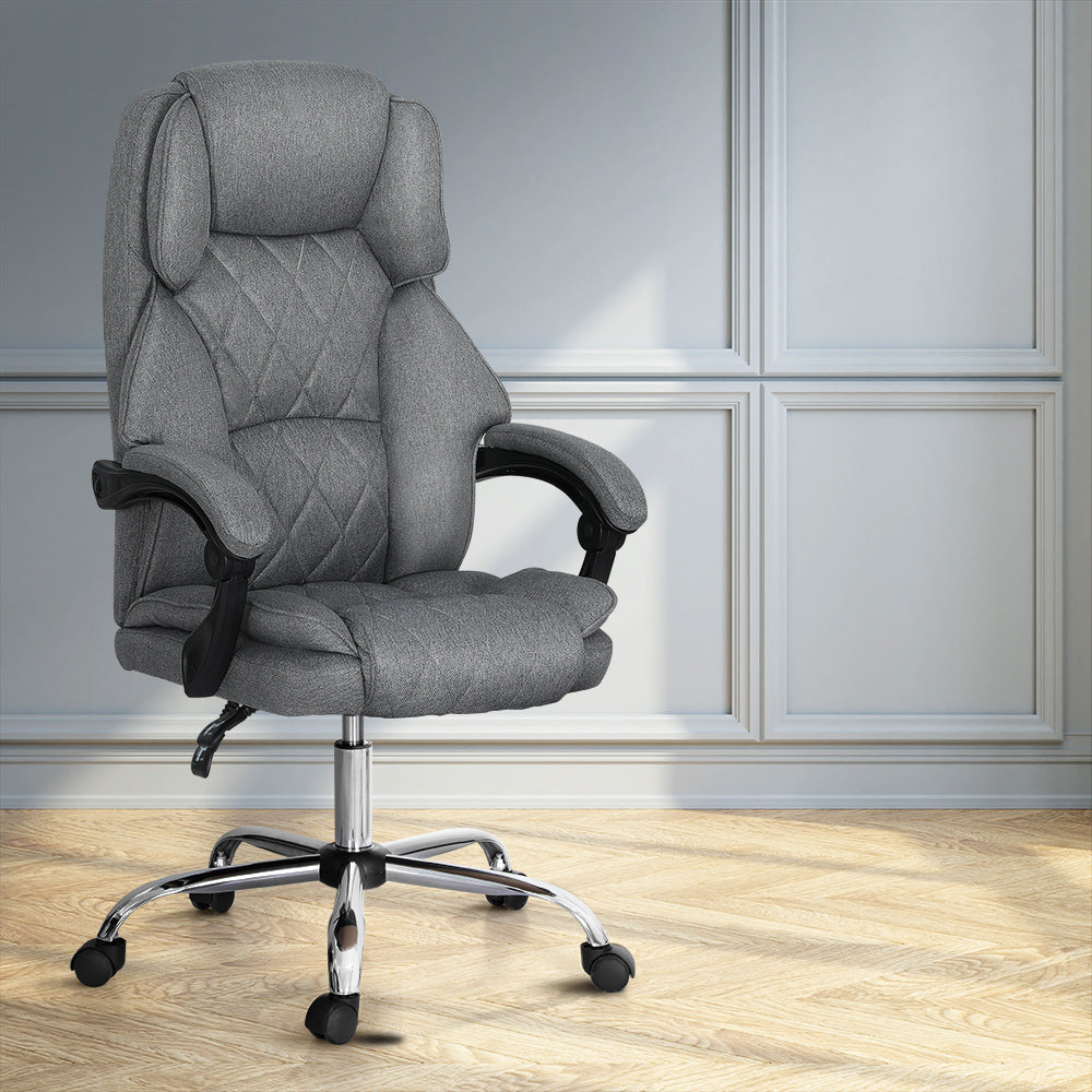 Artiss Executive Grey Reclining Office Chair